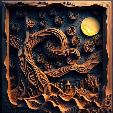 3D model starry night (STL)